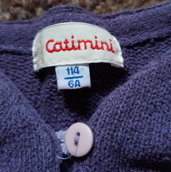 Catamini Spring Floral Knit Half Button Sweater - Picture 4 of 6